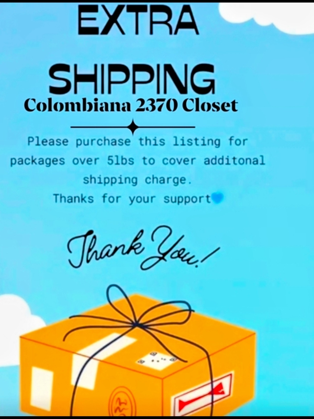 Extra Shipping  Label Listing - $6